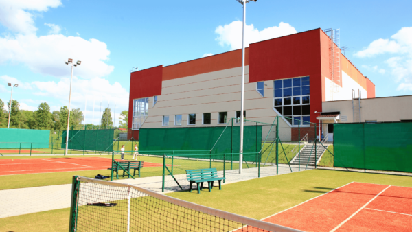 Community centre and tennis court