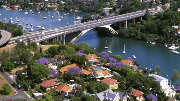 Suburban rooftops in Australia