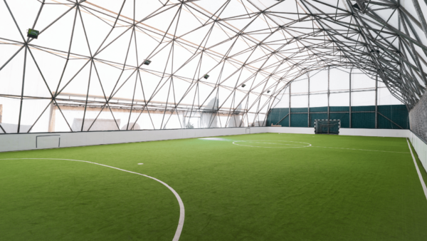 Indoor soccer or football field