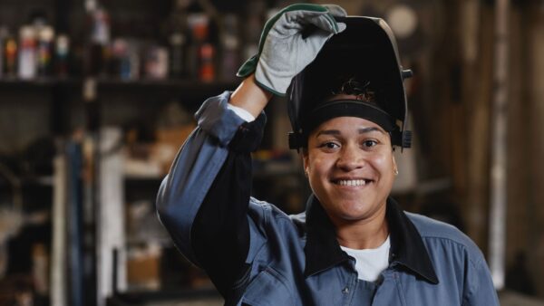 Female Aboriginal employee in labor environment