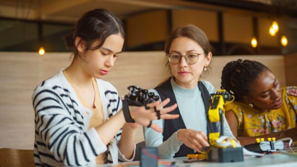 Young engage in robotics workshop at community center
