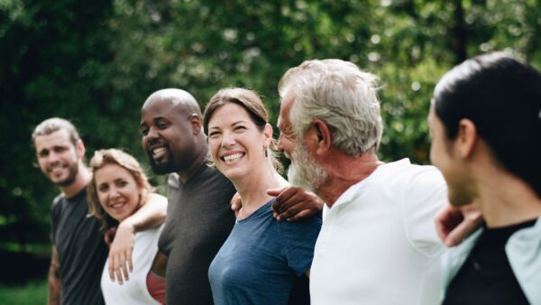 Group of community people smiling
