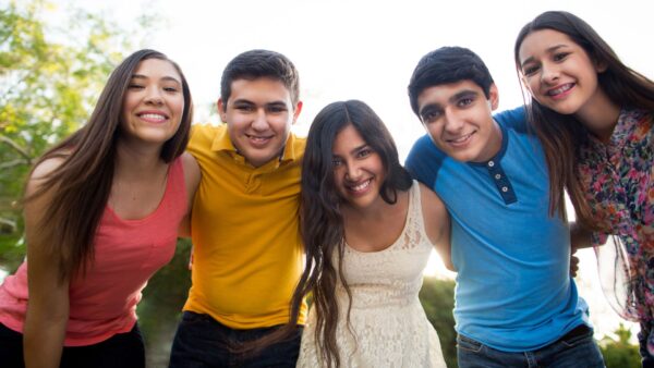 Diverse group of Latin-Australian friends